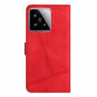 For Xiaomi 15 Skin-feel Stitching Leather Phone Case(Red) - 3
