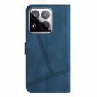 For Xiaomi 15 Pro Skin-feel Stitching Leather Phone Case(Blue) - 3