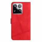 For Xiaomi 15 Pro Skin-feel Stitching Leather Phone Case(Red) - 3