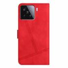 For Xiaomi 15T 5G Skin-feel Stitching Leather Phone Case(Red) - 3