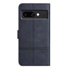 For Google Pixel 9a Cowhide Texture Stitching Leather Phone Case(Dark Blue) - 3