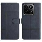 For Honor X7C 4G / 200 Smart Cowhide Texture Stitching Leather Phone Case(Dark Blue) - 1