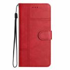 For Honor X7C 4G / 200 Smart Cowhide Texture Stitching Leather Phone Case(Red) - 2