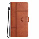 For Honor X7C 4G / 200 Smart Cowhide Texture Stitching Leather Phone Case(Brown) - 2