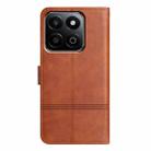 For Honor X7C 4G / 200 Smart Cowhide Texture Stitching Leather Phone Case(Brown) - 3