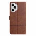 For Honor 400 Pro Global Cowhide Texture Stitching Leather Phone Case(Coffee) - 3