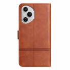 For Honor 400 Pro Global Cowhide Texture Stitching Leather Phone Case(Brown) - 3