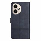 For Honor 400 Global Cowhide Texture Stitching Leather Phone Case(Dark Blue) - 3