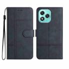 For Honor 400 Lite Cowhide Texture Stitching Leather Phone Case(Dark Blue) - 1