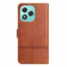 For Honor 400 Lite Cowhide Texture Stitching Leather Phone Case(Brown) - 3