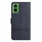 For Motorola Moto G35 Cowhide Texture Stitching Leather Phone Case(Dark Blue) - 3