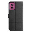 For Motorola Moto G55 Cowhide Texture Stitching Leather Phone Case(Black) - 3