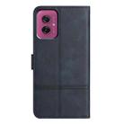 For Motorola Moto G55 Cowhide Texture Stitching Leather Phone Case(Dark Blue) - 3