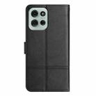 For Motorola Moto G75 Cowhide Texture Stitching Leather Phone Case(Black) - 3