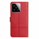 For Xiaomi 15 Cowhide Texture Stitching Leather Phone Case(Red) - 3