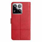 For Xiaomi 15 Pro Cowhide Texture Stitching Leather Phone Case(Red) - 3