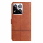 For Xiaomi 15 Pro Cowhide Texture Stitching Leather Phone Case(Brown) - 3