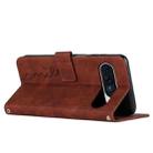 For Google Pixel 10 Pro XL Skin Feel Heart Embossed Leather Phone Case with Long Lanyard(Brown) - 3