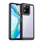 For Honor X6b Colorful Series Acrylic Hybrid TPU Phone Case(Black) - 1