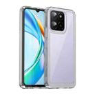 For Honor X6a Colorful Series Acrylic Hybrid TPU Phone Case(Transparent) - 1