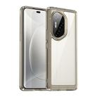 For Honor 300 Pro Colorful Series Acrylic Hybrid TPU Phone Case(Transparent Grey) - 1