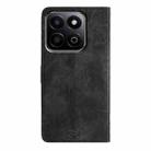 For Honor X7C 4G / 200 Smart Skin-feel Embossed Butterfly Leather Phone Case(Black) - 3