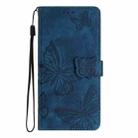 For Honor 400 Global Skin-feel Embossed Butterfly Leather Phone Case(Blue) - 2