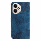 For Honor 400 Global Skin-feel Embossed Butterfly Leather Phone Case(Blue) - 3