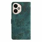 For Honor 400 Global Skin-feel Embossed Butterfly Leather Phone Case(Green) - 3