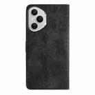 For Honor 400 Pro Global Skin-feel Embossed Butterfly Leather Phone Case(Black) - 3