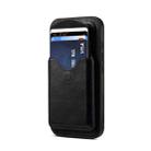 For iPhone 16 Denior D22 Genuine Leather MagSafe Holder Detachable Card Slot Phone Case(Black) - 3