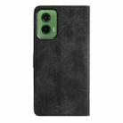 For Motorola Moto G35 Skin-feel Embossed Butterfly Leather Phone Case(Black) - 3