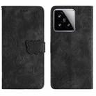 For Xiaomi 15 Skin-feel Embossed Butterfly Leather Phone Case(Black) - 1