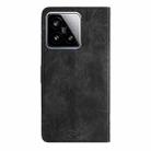 For Xiaomi 15 Skin-feel Embossed Butterfly Leather Phone Case(Black) - 3