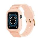 For Apple Watch Series 10 42mm Armor TPU Case Integrated Watch Band(Pink) - 1