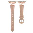 For Apple Watch 46mm / 49mm / 45mm / 44mm X-shaped Buckle Genuine Leather Watch Band(Dark Pink) - 2