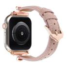 For Apple Watch 46mm / 49mm / 45mm / 44mm X-shaped Buckle Genuine Leather Watch Band(Dark Pink) - 3