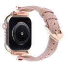 For Apple Watch 42mm / 41mm / 40mm / 38mm X-shaped Buckle Genuine Leather Watch Band(Dark Pink) - 3