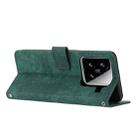 For Xiaomi 15 Skin Feel Stripe Pattern Leather Phone Case with Lanyard(Green) - 3