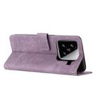 For Xiaomi 15 Skin Feel Stripe Pattern Leather Phone Case with Lanyard(Purple) - 3
