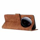 For Xiaomi 15 Ultra Skin Feel Stripe Pattern Leather Phone Case with Lanyard(Brown) - 3