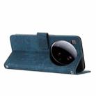 For Xiaomi 15 Ultra Skin Feel Stripe Pattern Leather Phone Case with Lanyard(Blue) - 3