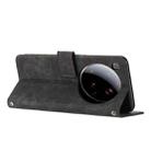 For Xiaomi 15 Ultra Skin Feel Stripe Pattern Leather Phone Case with Lanyard(Black) - 3
