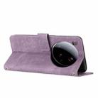 For Xiaomi 15 Ultra Skin Feel Stripe Pattern Leather Phone Case with Lanyard(Purple) - 3