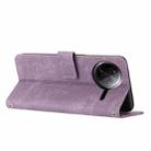 For Xiaomi Poco F7 Pro / F7 Ultra Skin Feel Stripe Pattern Leather Phone Case with Lanyard(Purple) - 3