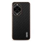For Huawei nova 14 AZNS Electroplated Edge Carbon Fiber Texture Phone Case(Black) - 2