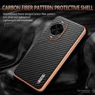 For Huawei nova 14 AZNS Electroplated Edge Carbon Fiber Texture Phone Case(Brown) - 3