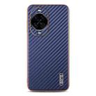 For Huawei nova 14 AZNS Electroplated Edge Carbon Fiber Texture Phone Case(Blue) - 2
