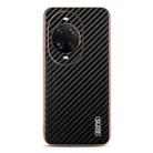 For Huawei nova 14 Pro AZNS Electroplated Edge Carbon Fiber Texture Phone Case(Black) - 2
