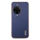For Huawei nova 14 Pro AZNS Electroplated Edge Carbon Fiber Texture Phone Case(Blue) - 2